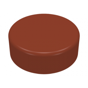 Tegel, Rond 1x1 Reddish Brown